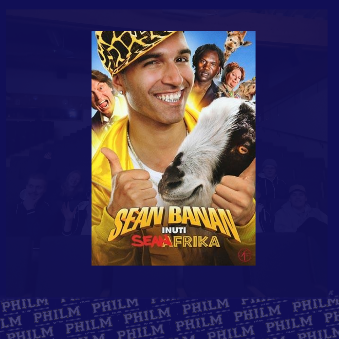 Sean Banan inuti Seanfrika poster